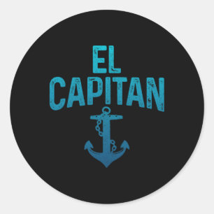 Adesivo Dono de Barco El Capitan Capitão da Pontão Boatin 