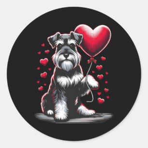 Adesivo Dono de Cachorro Schnauzer no Dia dos Namorados 