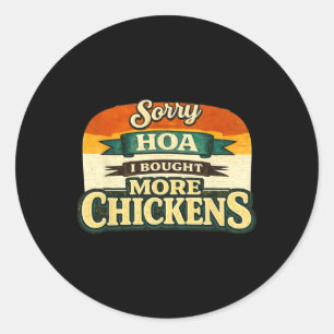 Adesivo Dono de Frango de Ckyard Engraçado – Design de Adm