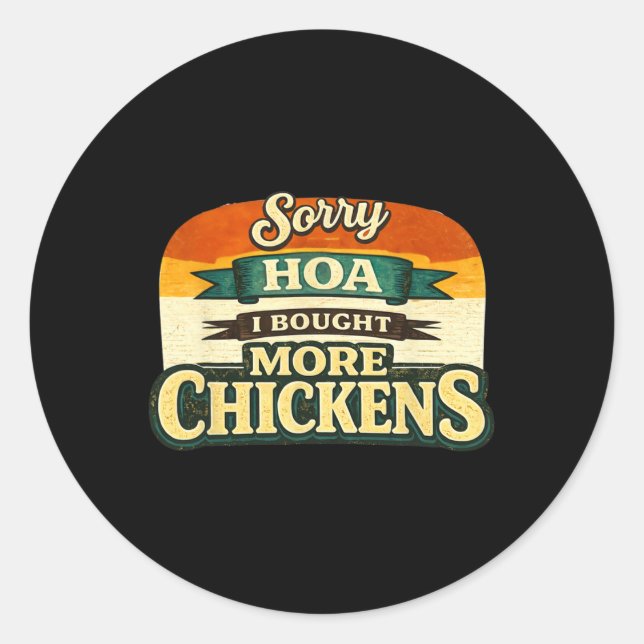 Adesivo Dono de Frango de Ckyard Engraçado – Design de Adm (Frente)