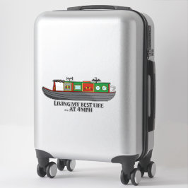 Adesivo Dono de Narrowboat com Citação Engraçada e Sarcást