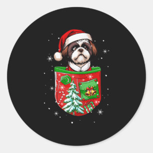 Adesivo Dono do Shih Tzu no Bolso do Papai Noel Sino da Ár