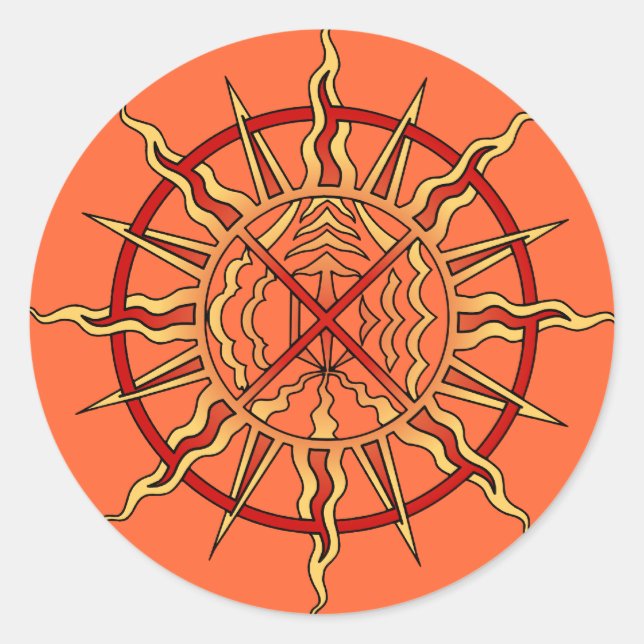 Adesivo Donos de Arte Nativos Presentes na Vida das Primei (Frente)