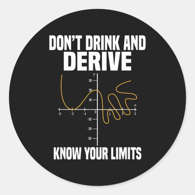 Adesivo Dont Drink And Derive And Know Your Limit  (Frente)