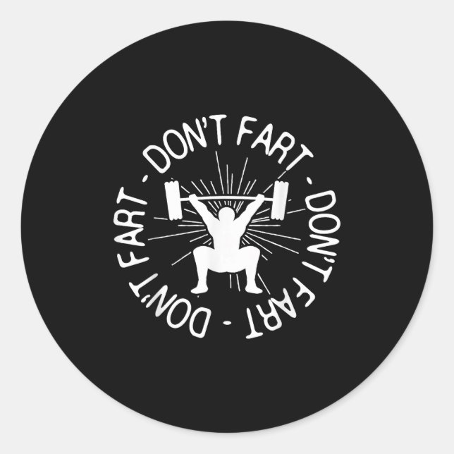 Adesivo Dont Far Funny Fitness Gym Gift  (Frente)