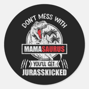 Adesivo Don't Mess With Mama Saurus Dinosaur Family Mother