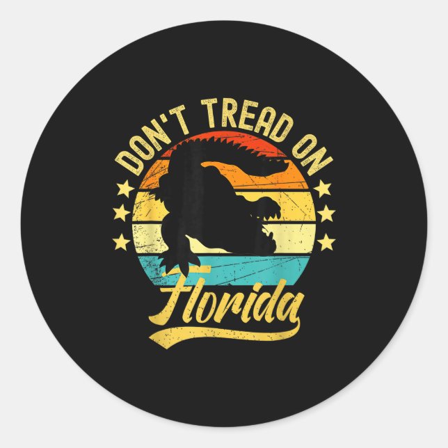 Adesivo Don't Tread On Florida Alligator  (Frente)