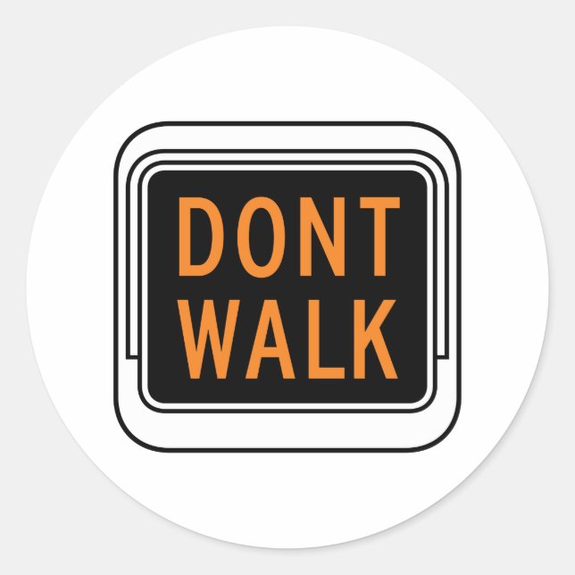 Adesivo Don't Walk Street Sign (Frente)
