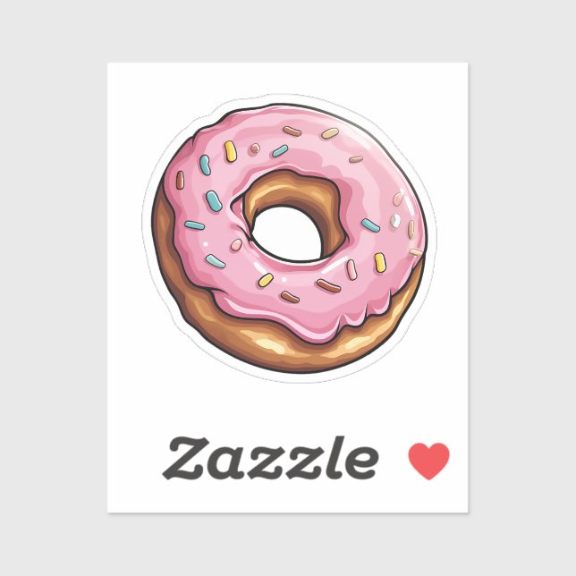 Adesivo Donut de desenho animado (Folha)