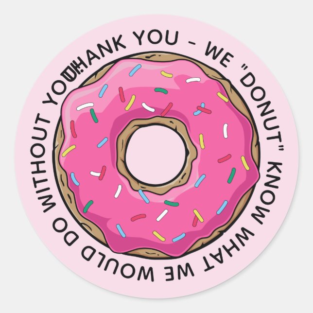 Adesivo DONUT Obrigado Professores (Frente)