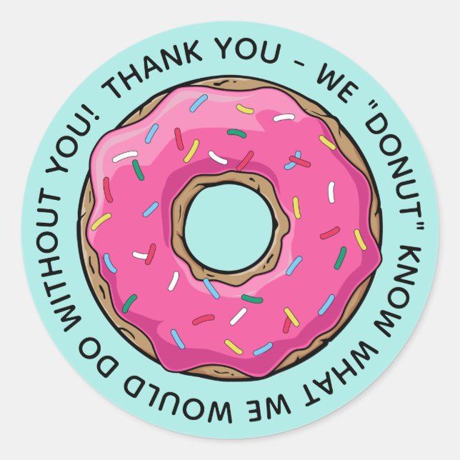 Adesivo DONUT Obrigado Professores (Frente)