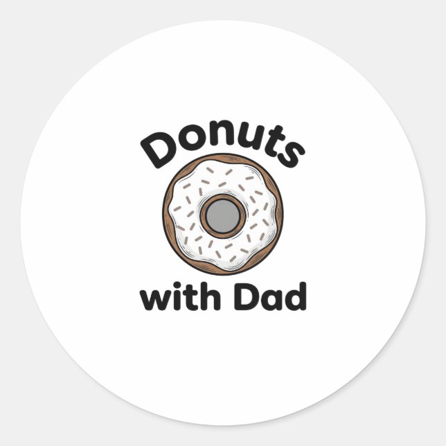 Adesivo Donuts Com O Papai Design De Camisa De Donut Vinta (Frente)