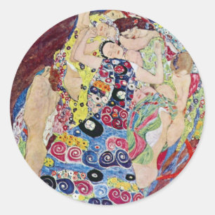 Adesivo Donzela (Virgin), Gustavo Klimt, arte Nouveau do