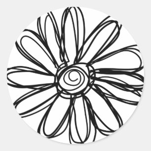 Adesivo Doodle da flor