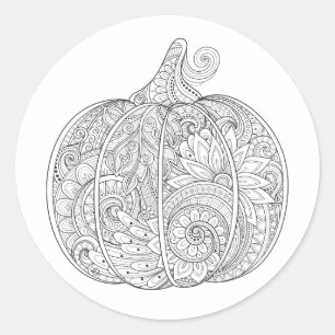 Adesivo Doodle decorativo da abóbora