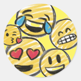 Adesivo Doodle Emoji Cartoon Adolescente Teen Birthday