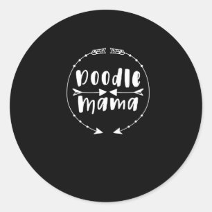 Adesivo Doodle Mama T-Shirt Doodle Mãe Labradoodle Ouro