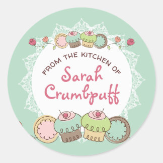 Adesivo Doodles cookies cupcakes da cozinha da