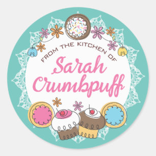 Adesivo Doodles cookies cupcakes da cozinha da classe