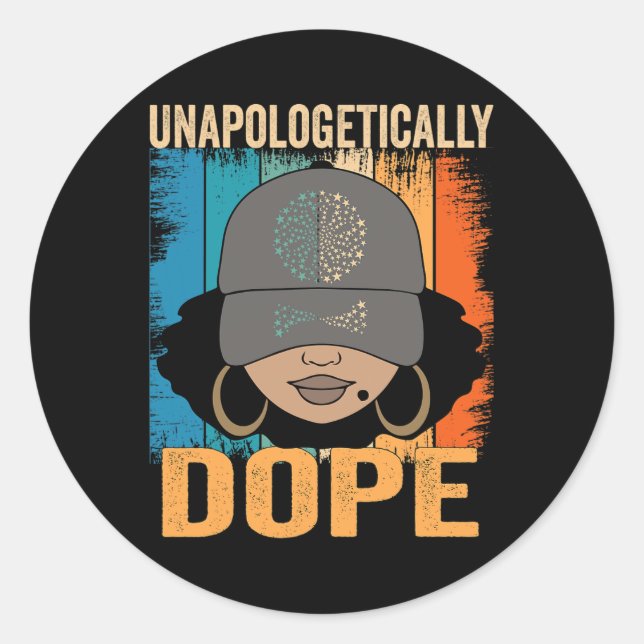 Adesivo Dope Women Black History Mês 1 de junho (Frente)