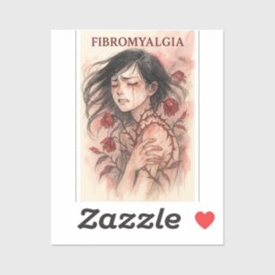 Adesivo dor crônica sofrendo de arte aquosa