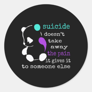 Adesivo Dor Suicida Semicolon Dão Suicídio Prevenção Suici
