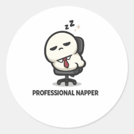 Adesivo Dorminhoco Profissional - Personagem Cansado Fofo 