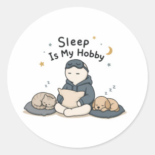 Adesivo Dormir é Meu Hobby Piada de Amante do Sono Meme