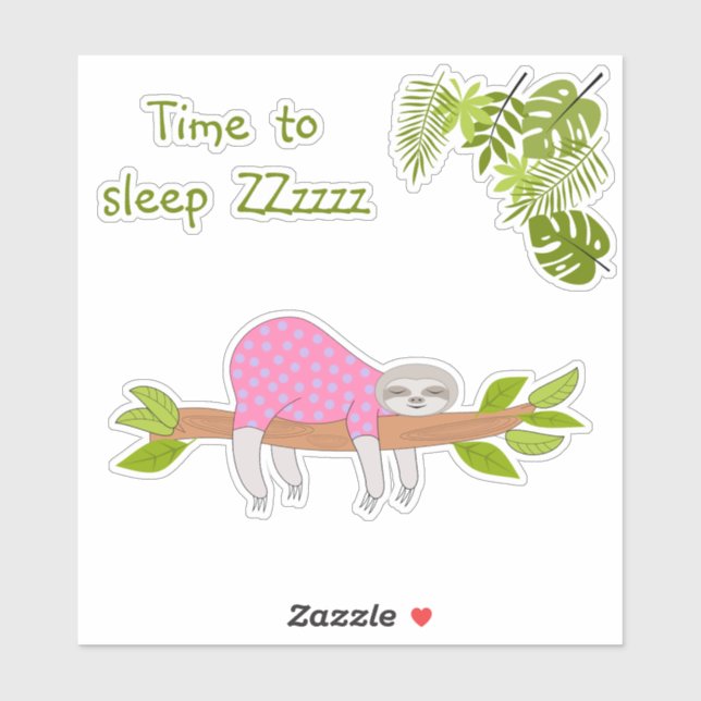 Adesivo Dormir no vinil rosa (Folha)