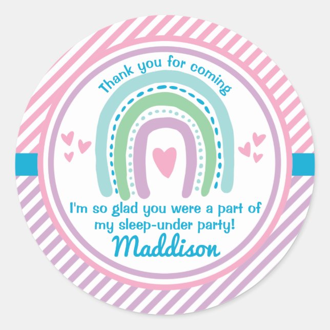 Adesivo Dormir Sob Meia Dormir Sobre O Arco-Íris (Frente)