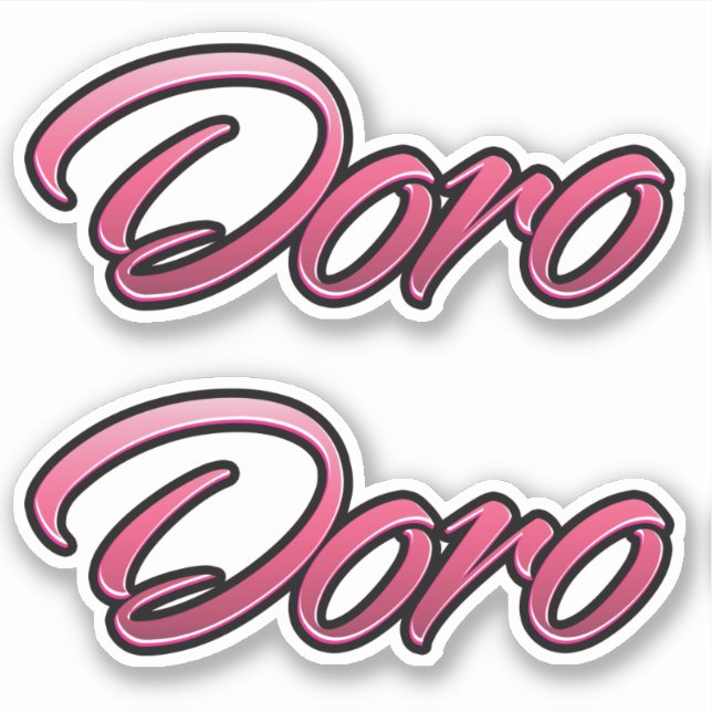 Adesivo Doro faded pink Aufkleber Sticker Stickerset (Frente)