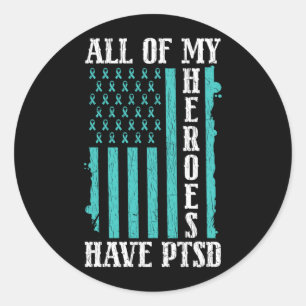Adesivo Dos Heróis Têm Ptsd Conscientização Sobre Saúde Me