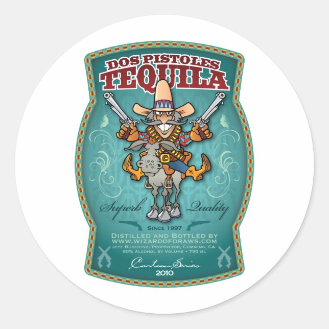 Adesivo Dos Pistoles Tequila (Frente)