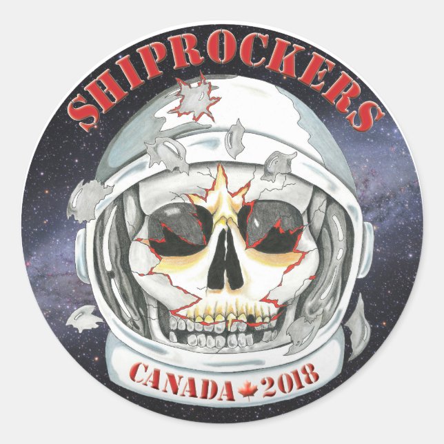 Adesivo dos Shiprockers 2018 do Canadá (Frente)