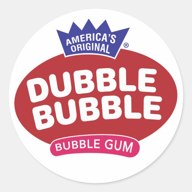 Adesivo Double Bubble Bubble gum logo (Frente)