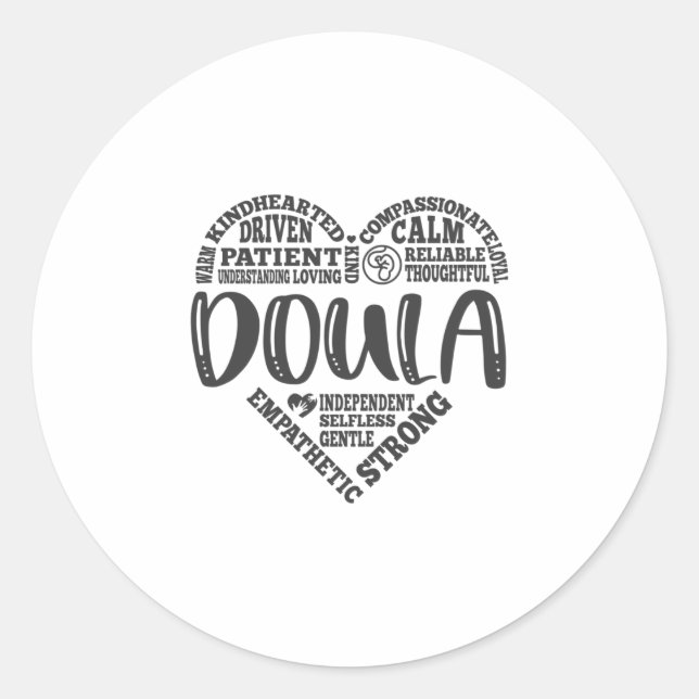Adesivo Doula, apoio à gravidez, parto (Frente)