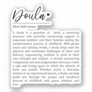 Adesivo Doula Gift, Birth Worker, Doula Definition