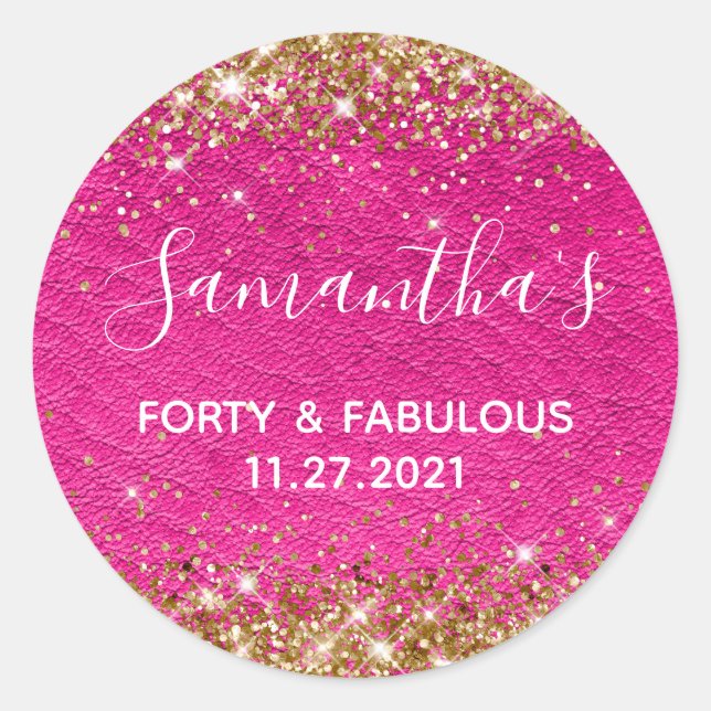 Adesivo Dourada Coleção Rosa Quente 40 e Fabulosa (Frente)