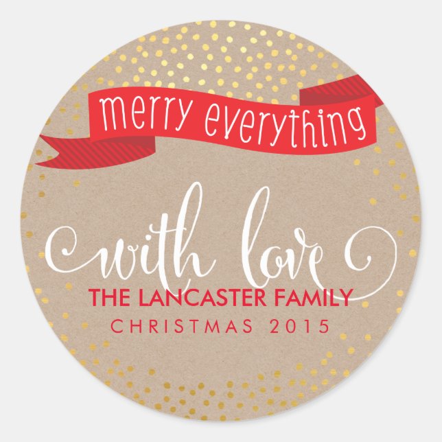 Adesivo DOURADA CONFETTI SNOVIDADE FOTO feliz tudo faixa (Frente)