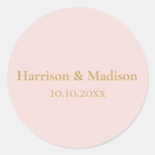 Adesivo Dourada cor-de-rosa, favoritos de casamento person