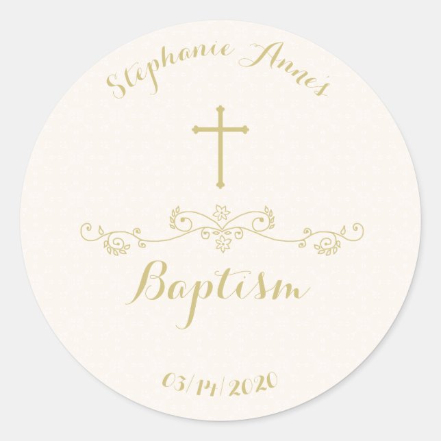 Adesivo Dourada Cruz e Laurels (Frente)