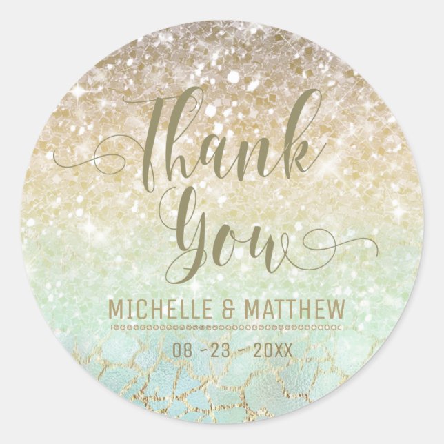 Adesivo Dourada de Glitter Gradient Opal Combo ID435 (Frente)