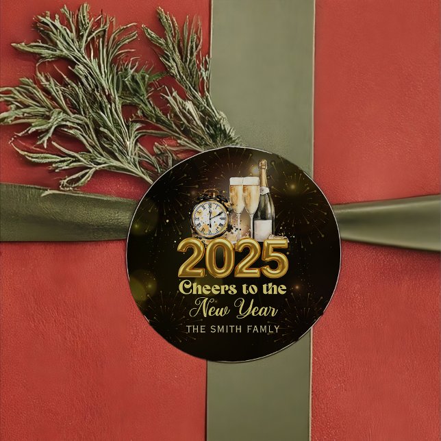 Adesivo Dourada Festa de Véspera de ano novo de Cheers de  (Criador carregado)