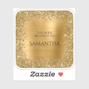 Adesivo Dourada Folha De Literatura Este Livro Pertence Ao