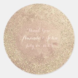 Adesivo Dourada Glitter De Cobre Salve A Data Obrigado, Ro