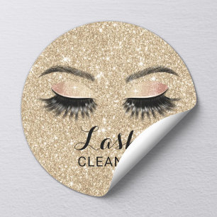 Adesivo Dourada Glitter Eyelash Extensões Salon Lash Clean