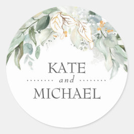 Adesivo Dourada Greenery Sai do Casamento