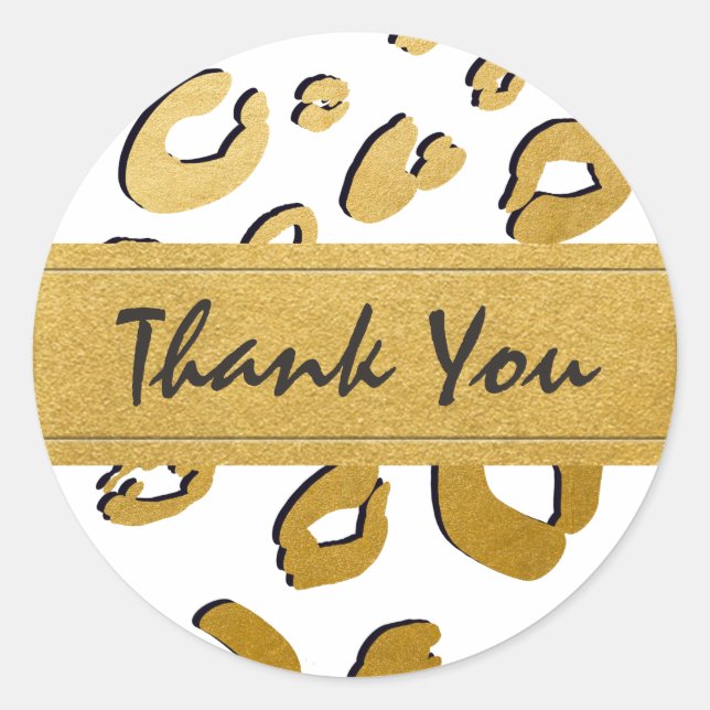 Adesivo Dourada Leopard Imprima QUALQUER Vinheta de Favor  (Frente)