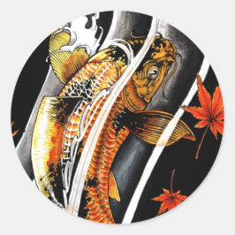 Adesivo Dourada Lucky Koi Fish tatuagem oriental legal do 