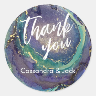 Adesivo Dourada mão casual de Abstrato de arte líquida a